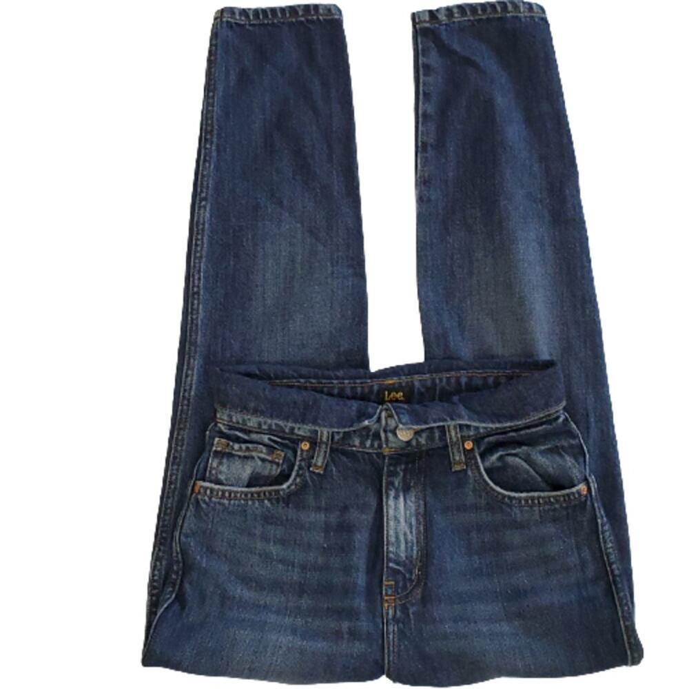 Lee MR Vintage Hi Rise Fold Over Waist Straight Cut Jeans 80's